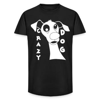 Mad Dog in White - Long Fit Men's T-Shirt - black - Front - AI Model Male 185 light (185cm)