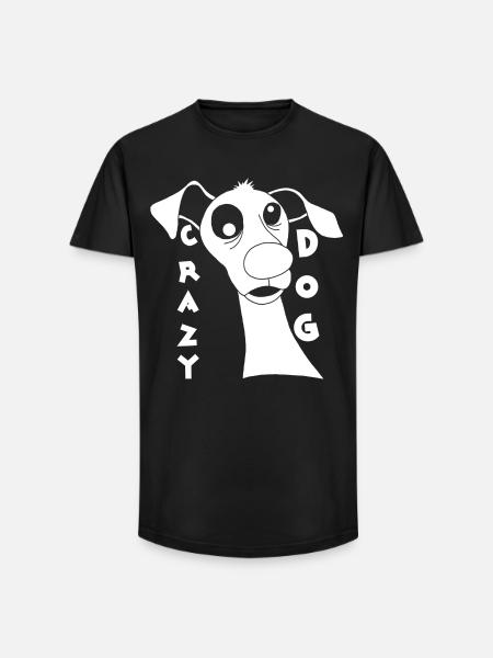 Mad Dog in White - Long Fit Men's T-Shirt - black