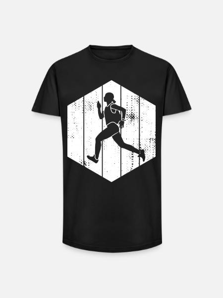 Coureuse - T-shirt coupe longue homme - noir
