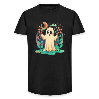 Halloween Ghost - Long Fit Men's T-Shirt - black - Front - AI Model Male 185 light (185cm)