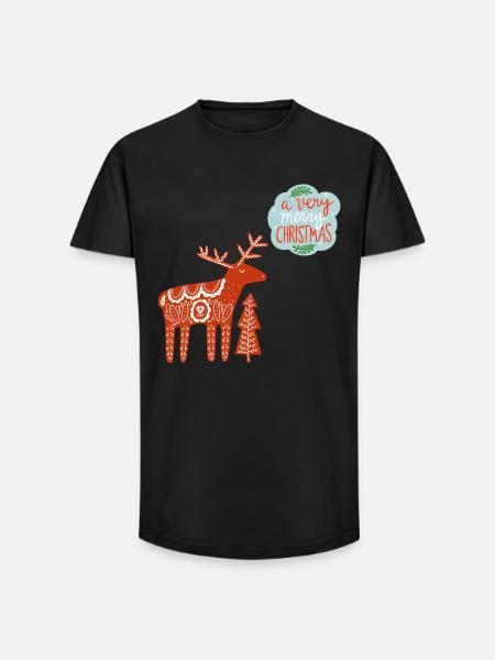 a very merry Christmas - Long Fit Men's T-Shirt - black
