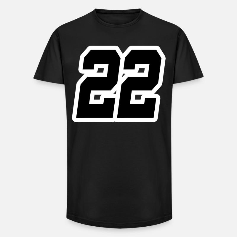 Nummer zweiundzwanzig 22 - Long Fit Männer T-Shirt - Schwarz