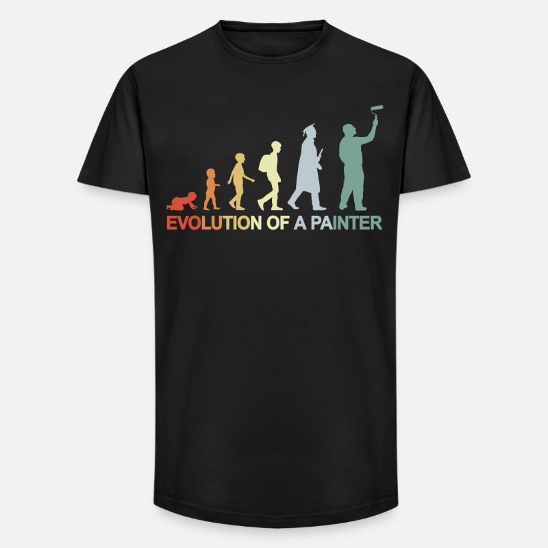 Painter Varnisher Evolution - Long Fit Men's T-Shirt - black