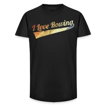 I like rowing - Long Fit Men's T-Shirt - black - Front - AI Model Male 185 light (185cm)