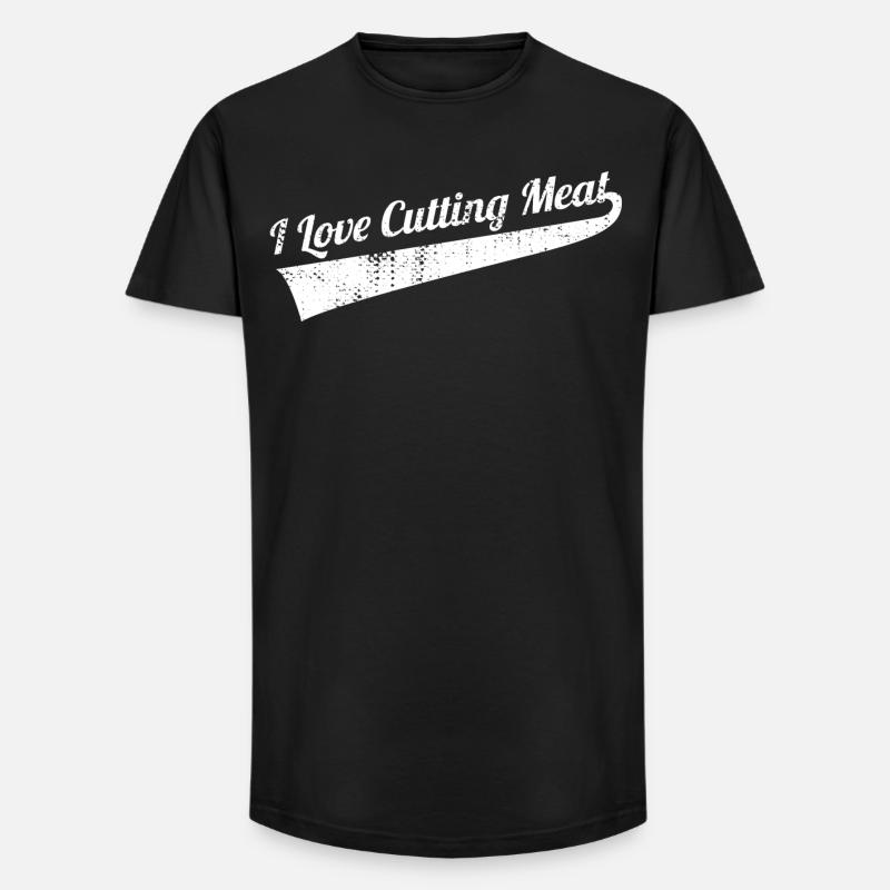 Fleisch schneiden - Long Fit Männer T-Shirt - Schwarz