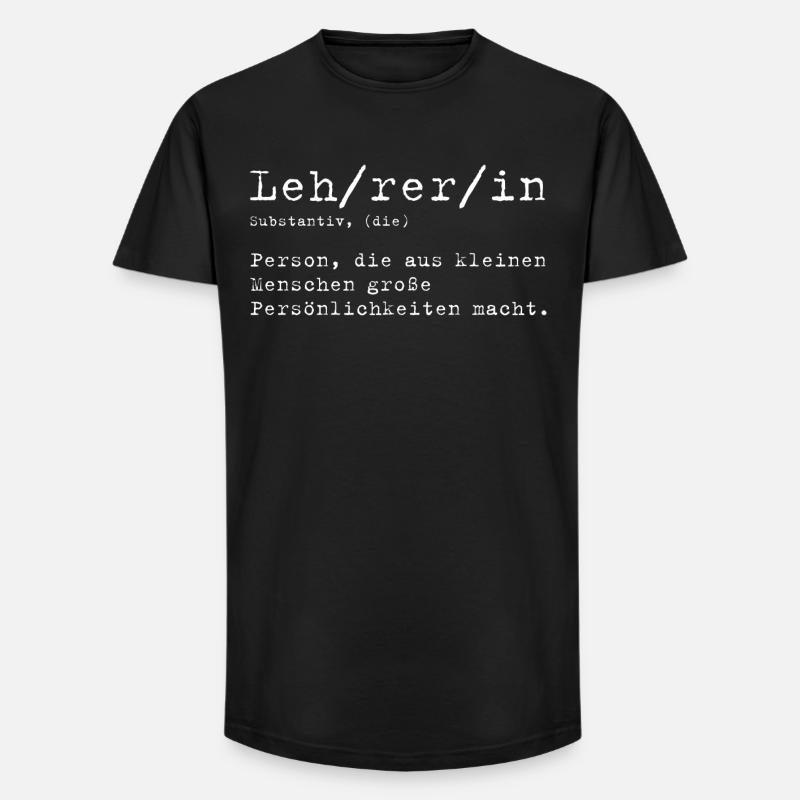 Lehrerin Definition - Long Fit Männer T-Shirt - Schwarz