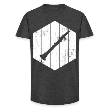 Klarinette - Long Fit Männer T-Shirt - Anthrazit - Vorne - AI Model Male 185 light (185cm)