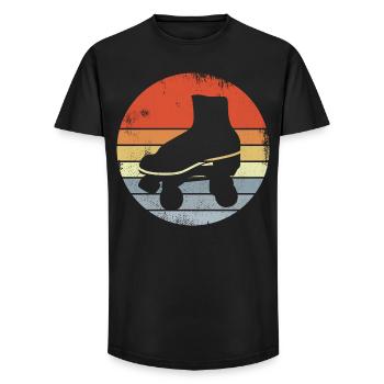 Vintage Rollschuhe - Long Fit Männer T-Shirt - Schwarz - Vorne - AI Model Male 185 light (185cm)