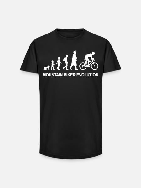 From child to mountain biker - Long Fit Men's T-Shirt - black