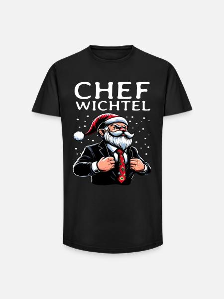 Chef Wichtel Weihnachts Gnom - Long Fit Männer T-Shirt - Schwarz
