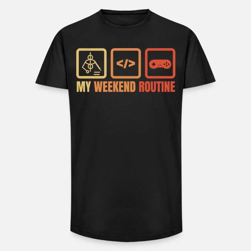 Game Dev Weekend - Long Fit Men's T-Shirt - black