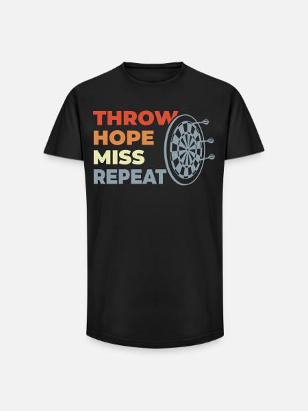 Throw Hope Miss Repeat - Long Fit Männer T-Shirt - Schwarz