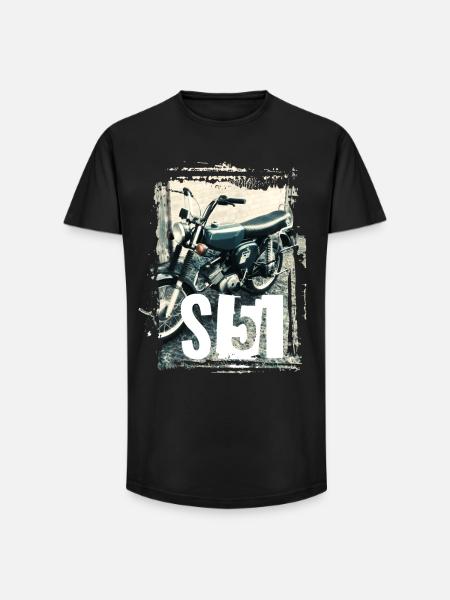 S51 - Grün - Long Fit Männer T-Shirt - Schwarz