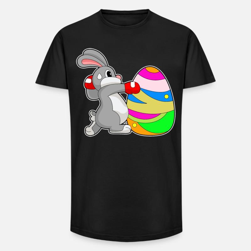 Bunny Easter Boxes - Long Fit Men's T-Shirt - black