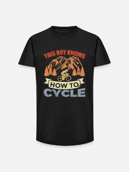 Bicycle Boy - Long Fit Men's T-Shirt - black