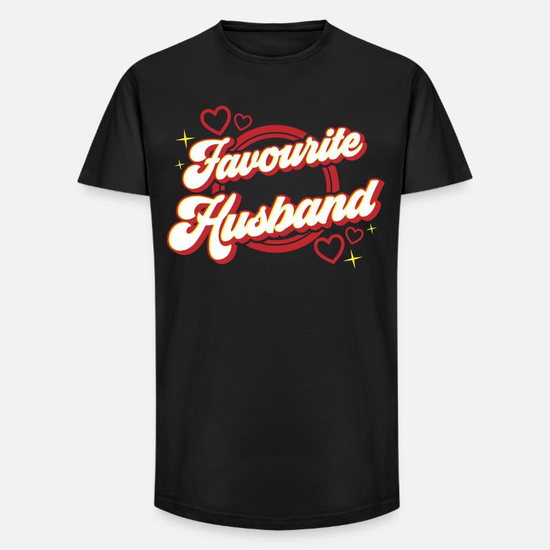 Favourite Husband | Farben änderbar - Long Fit Männer T-Shirt - Schwarz
