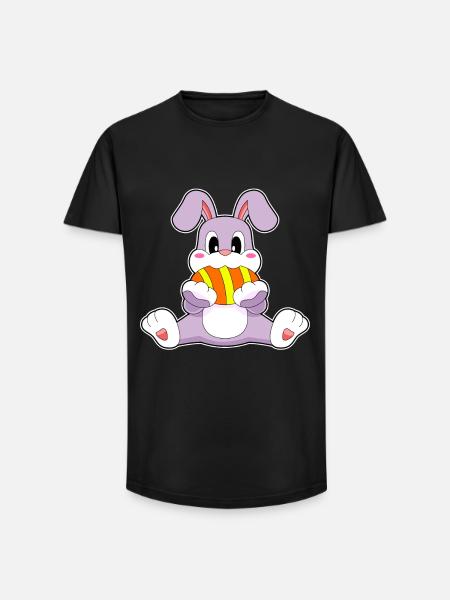 Bunny Easter Easter Egg - Long Fit Men's T-Shirt - black