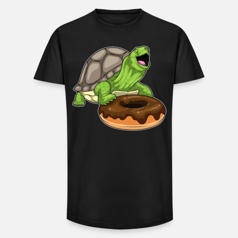 Turtle Donut - Long Fit Men's T-Shirt - black
