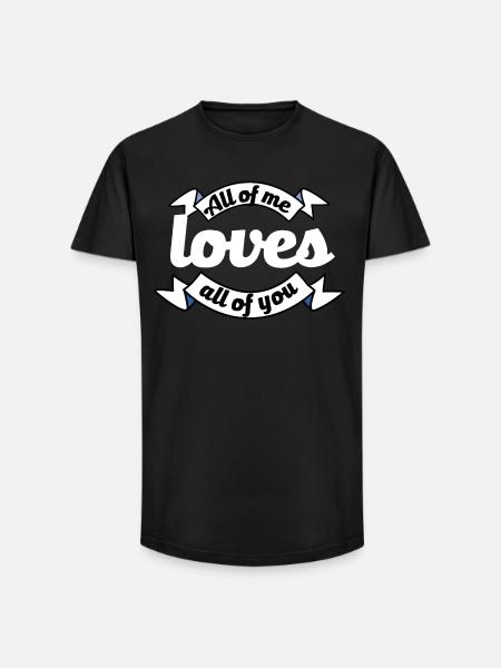 Vous m’aimez tous Proposition Déclaration d’amour - T-shirt coupe longue homme - noir