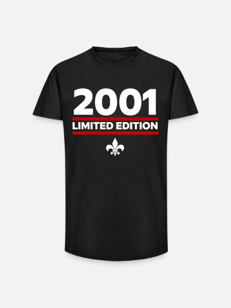 Édition limitée 2001 - T-shirt coupe longue homme - noir