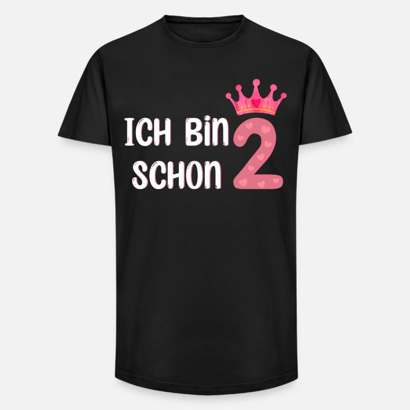 Ich bin schon 2 - Long Fit Männer T-Shirt - Schwarz