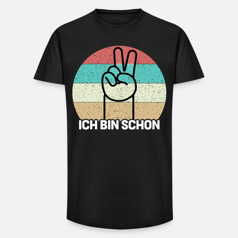 Ich bin schon 2 - Long Fit Männer T-Shirt - Schwarz