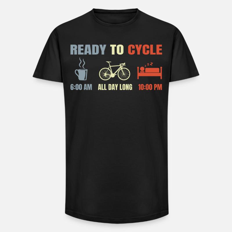 Cyclists schedule - Long Fit Men's T-Shirt - black