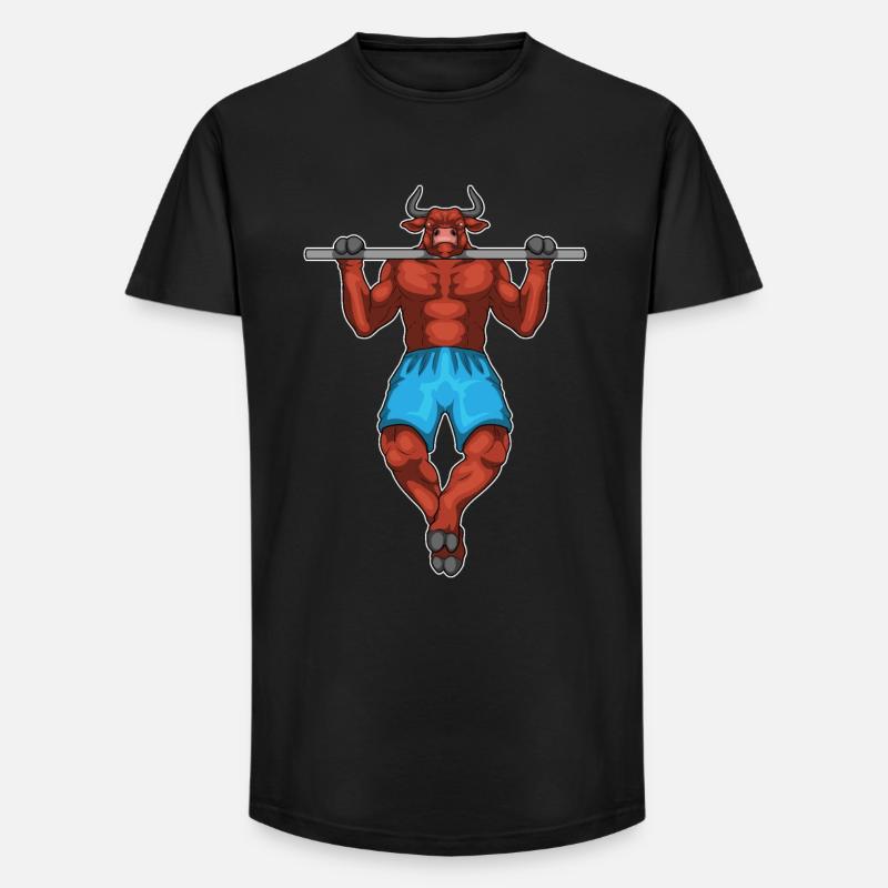 Taurus Bodybuilder Pull-Ups Musculation - T-shirt coupe longue homme - noir