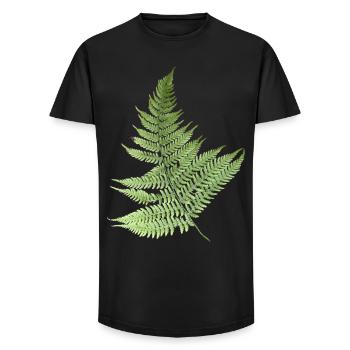 Farn Blätter Farnblätter grün - Long Fit Männer T-Shirt - Schwarz - Vorne - AI Model Male 185 light (185cm)