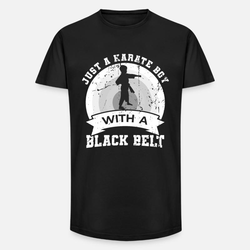 Karate Junge - Long Fit Männer T-Shirt - Schwarz