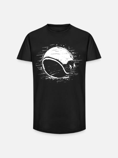Tennis Ball Sketch - Long Fit Men's T-Shirt - black