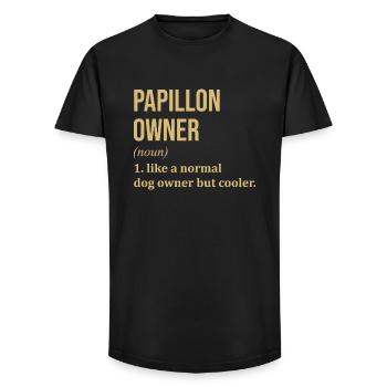 Papillon - T-shirt coupe longue homme - noir - Devant - AI Model Male 185 light (185cm)