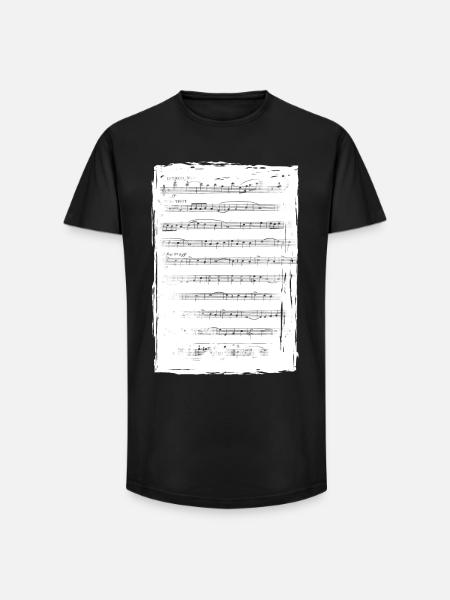 Sheet of music - Long Fit Men's T-Shirt - black