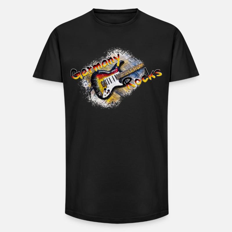 germany rocks - Long Fit Männer T-Shirt - Schwarz