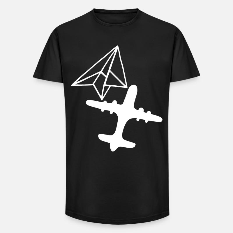 Traum von Größe (Weiß) - Long Fit Männer T-Shirt - Schwarz