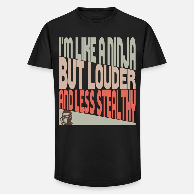 Wie ein Ninja - Long Fit Männer T-Shirt - Schwarz