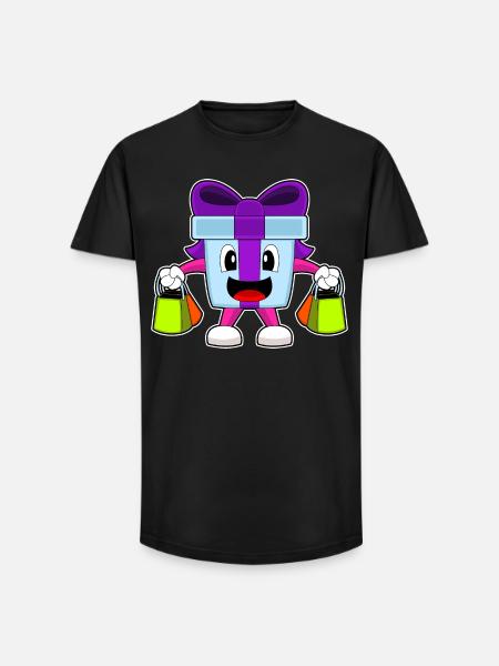 Forfait Achats de Noël - T-shirt coupe longue homme - noir
