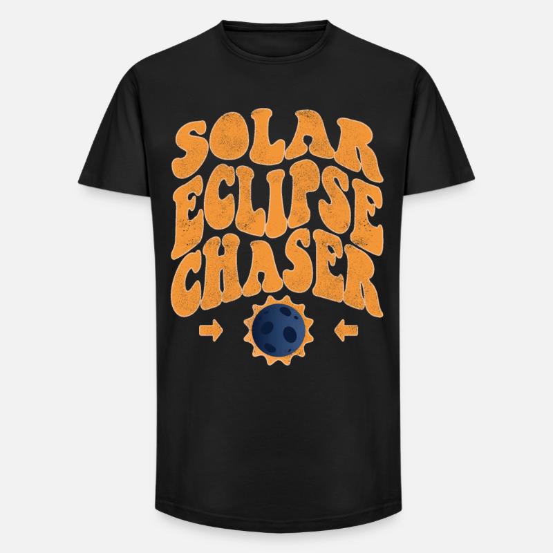 Solar eclipse chaser - Long Fit Men's T-Shirt - black