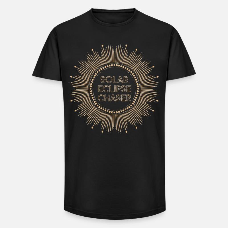 Solar eclipse chaser - Long Fit Men's T-Shirt - black