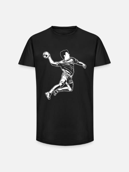 Handball Lover Sketch - Long Fit Men's T-Shirt - black