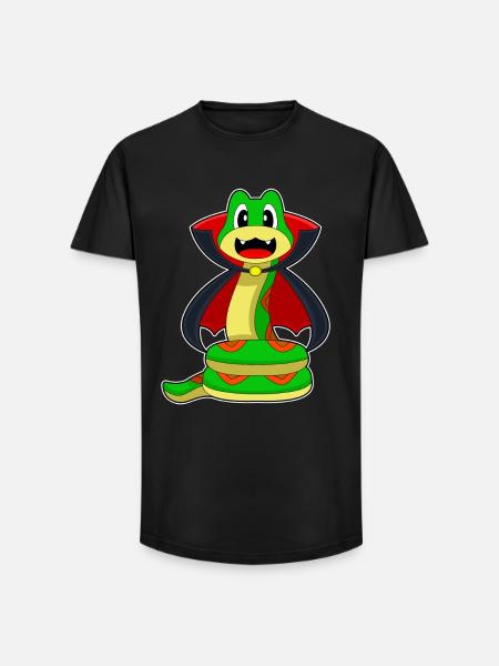 Snake Halloween Vampire - Long Fit Men's T-Shirt - black