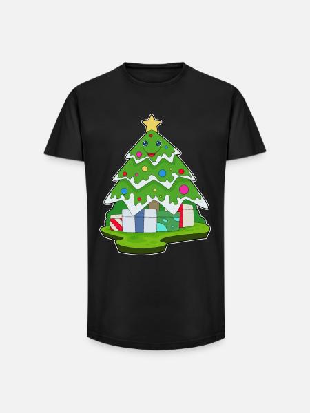 Christmas Tree Christmas Packages - Long Fit Men's T-Shirt - black
