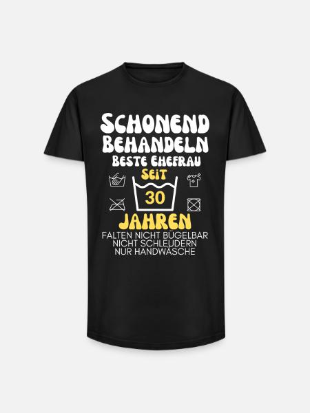 Traitement doux pendant 30 ans - T-shirt coupe longue homme - noir