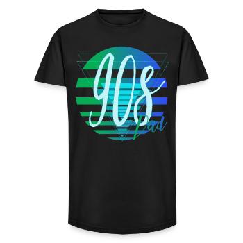 90er-Jahre-Papa – Cooler Papa Retro-Design - Long Fit Männer T-Shirt - Schwarz - Vorne - AI Model Male 185 light (185cm)