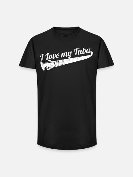 J’adore mon tuba - T-shirt coupe longue homme - noir