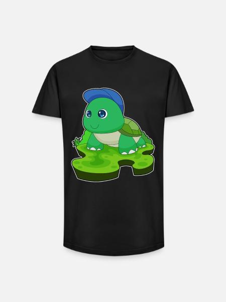 Tortoise Student Cap School - Long Fit Men's T-Shirt - black