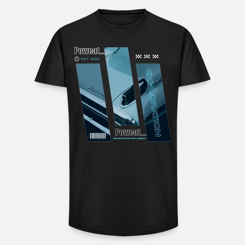 Never Stop Exploring - Long Fit Men's T-Shirt - black