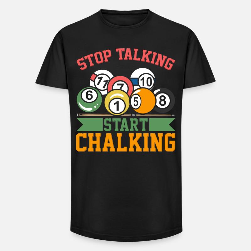Billard Witz - Long Fit Männer T-Shirt - Schwarz