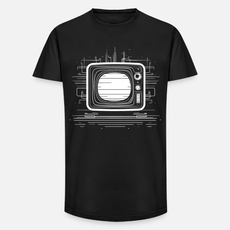 Sketch télévisé à l’ancienne - T-shirt coupe longue homme - noir