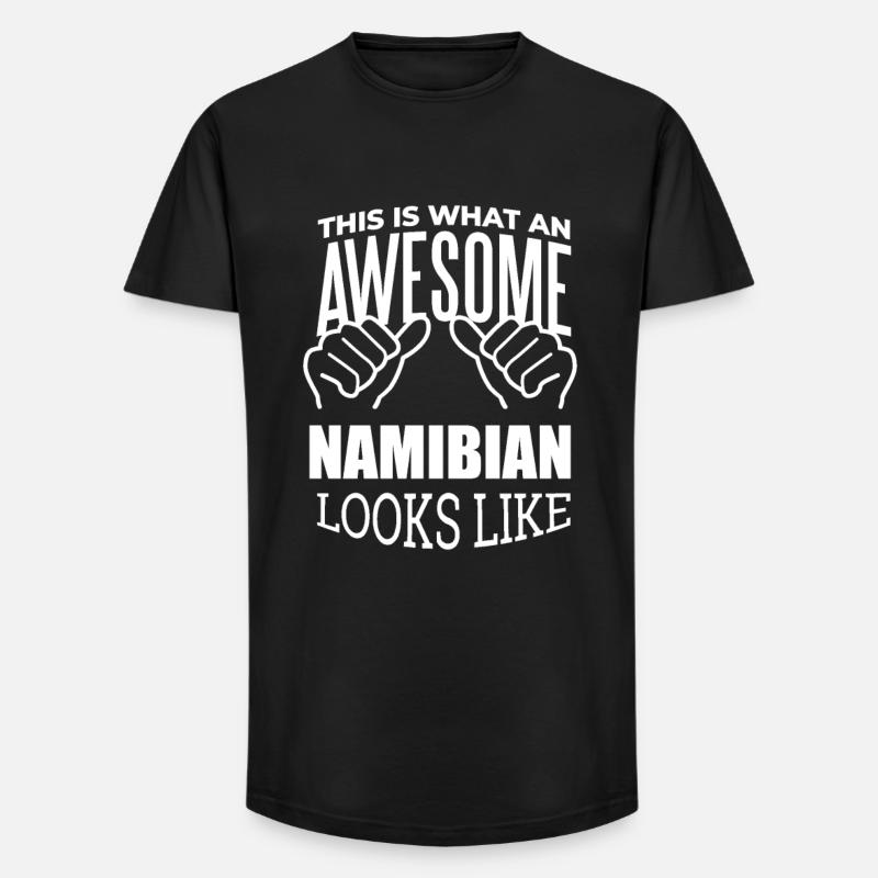 Namibia - Long Fit Männer T-Shirt - Schwarz